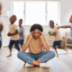Young mother with adhd child