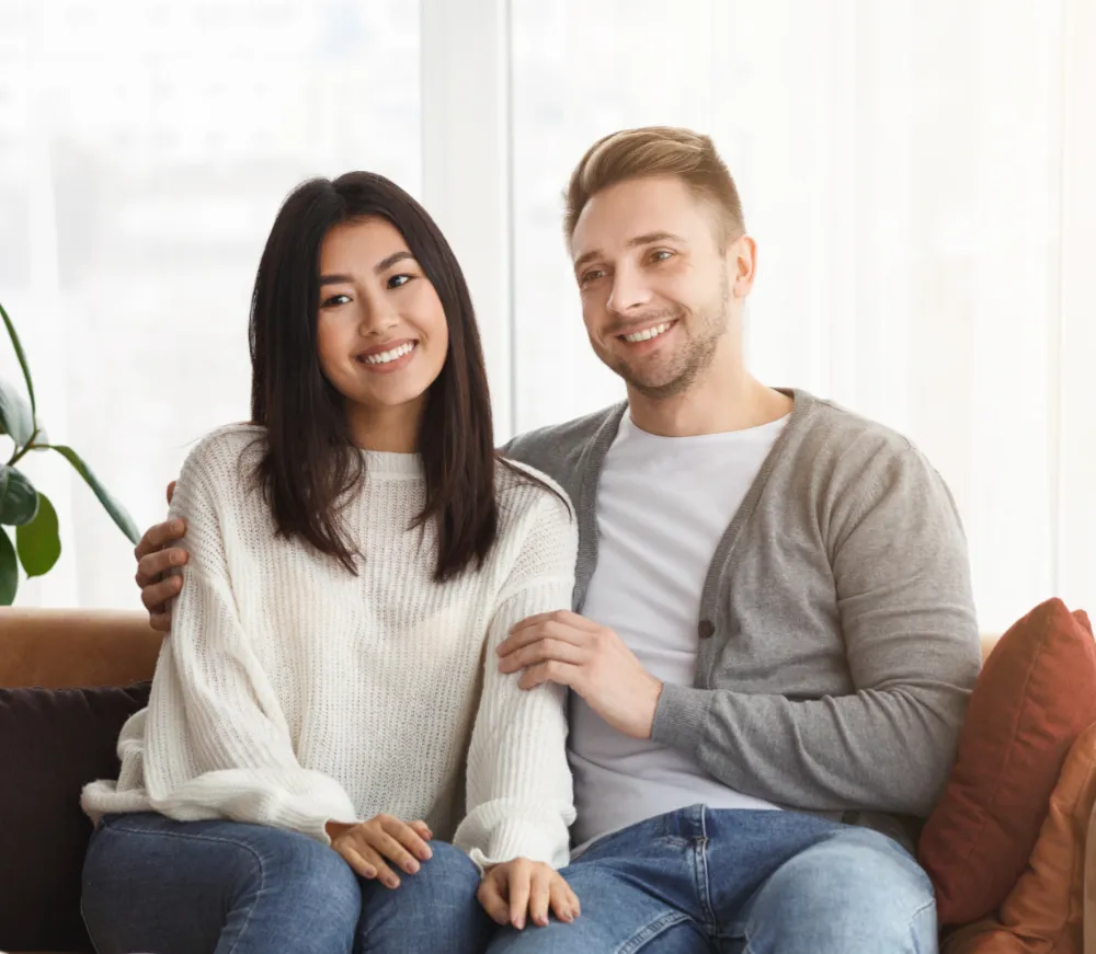 Two partners in couples counselling